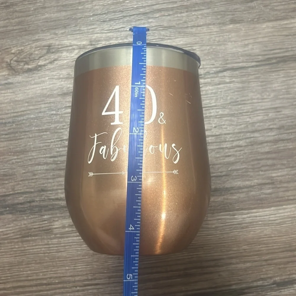 NWOT -Metal Coffee cup :40th Birthday gift